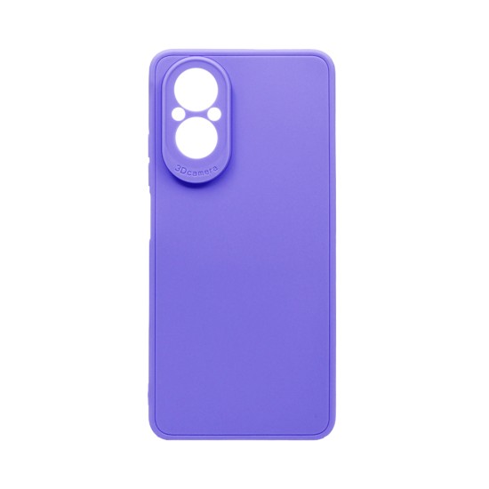 Capa de Silicone Macio com Moldura de Câmera para Realme C67 4G Roxo