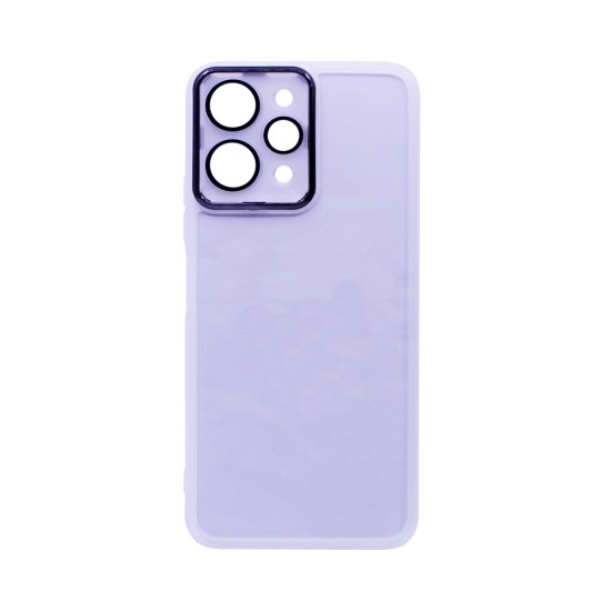 Capa de Silicone Transparente com Moldura de Câmera para Redmi 12 4G/Redmi 12 5G/Poco M6 Pro 5G Branco