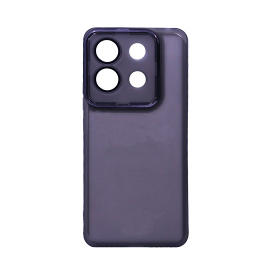 Capa de Silicone Transparente com Moldura de Câmera para Xiaomi Redmi Note 13 Pro 5G/Poco X6 5G Preto