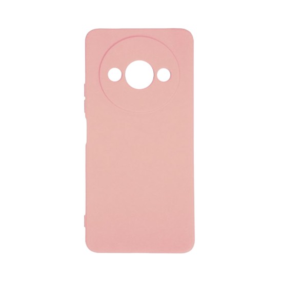 Capa de Silicone com Moldura de Câmera para Xiaomi Redmi A3 Rosa