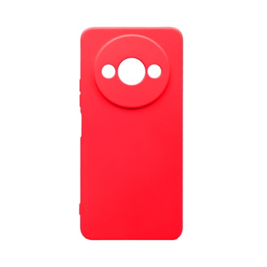 Capa de Silicone com Moldura de Câmera para Xiaomi Redmi A3 Vermelho