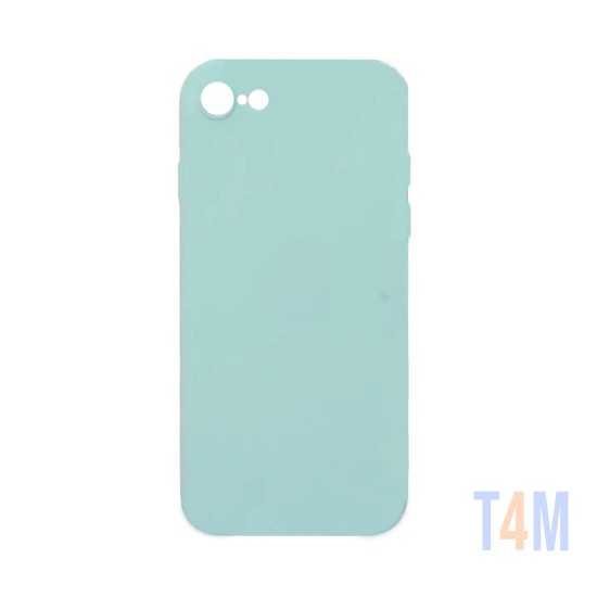 Capa de Silicone com Moldura de Câmera para Apple iPhone 7/iPhone 8 Verde Mar