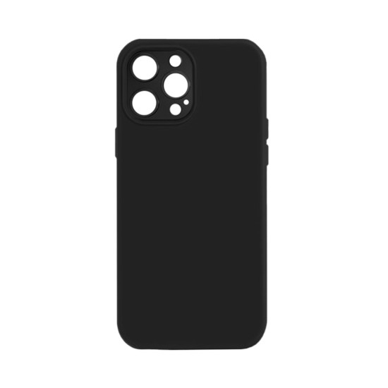 Capa de Silicone com Moldura de Câmera para Apple iPhone 15 Pro Max Preto