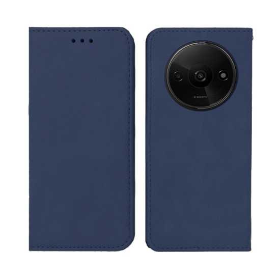 Capa Flip de Couro com Bolso Interno para Xiaomi Redmi A3 Azul