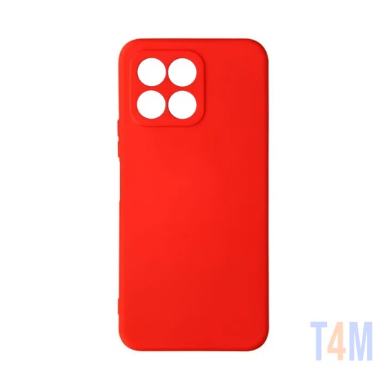 Capa de Silicone com Moldura de Câmera para Huawei Honor 70 Lite Vermelho