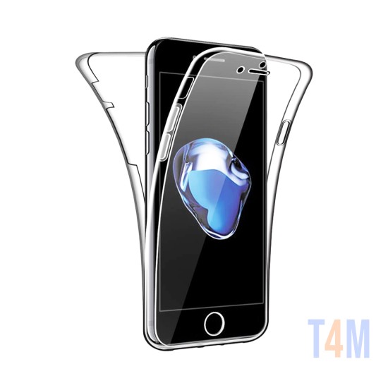 Capa de Silicone 360º para Apple iPhone 7/iPhone 8/iPhone SE 2020 Transparente