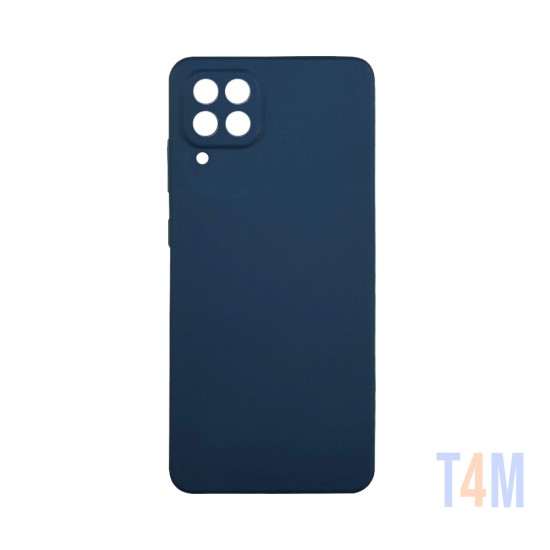 Capa de Silicone com Moldura de Câmera para Samsung Galaxy A12 4G/A12 5G Azul Escuro