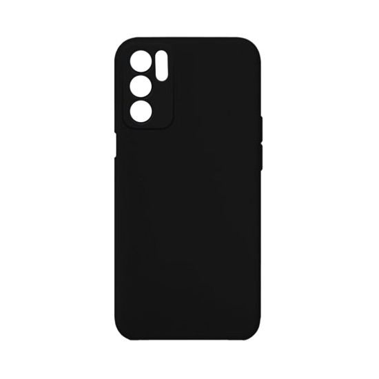 Capa de Silicone com Moldura de Câmera para Oppo Reno6 5G Preto