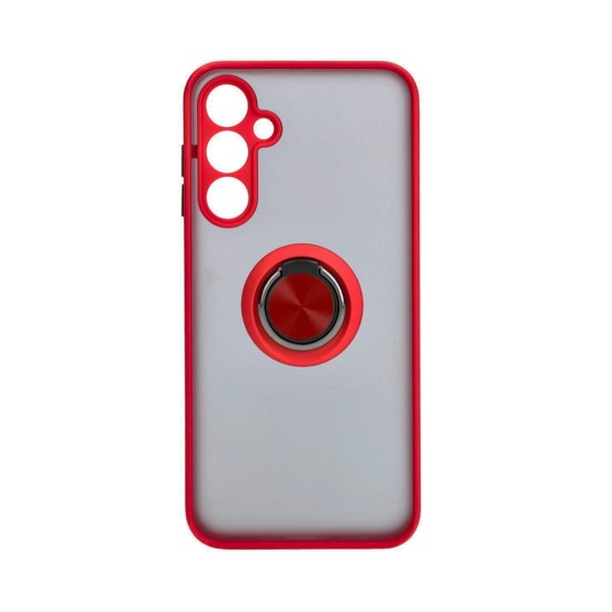 Capa com Anel de Suporte para Samsung Galaxy A35 5G Vermelho Fumado