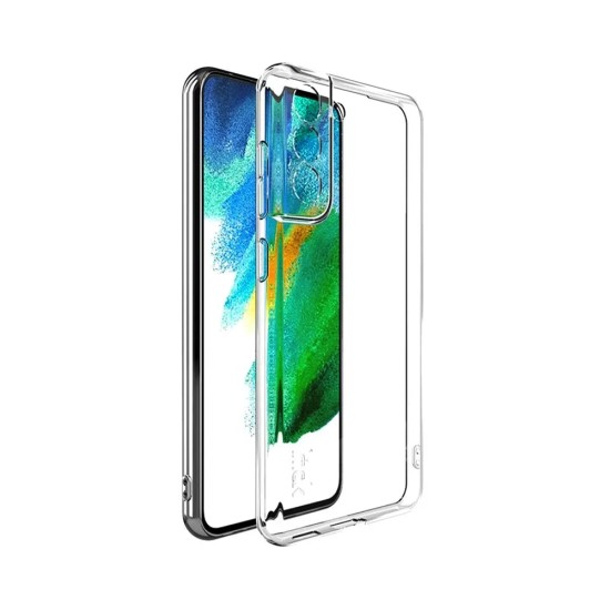 Capa de Silicone Macio com Moldura de Câmera para Samsung Galaxy S21 FE Transparente