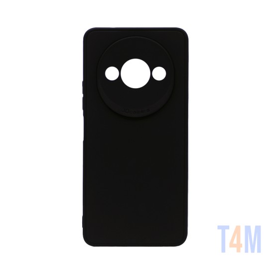 Funda de Silicona Suave con Marco de Cámara para Xiaomi Redmi A3 Negro