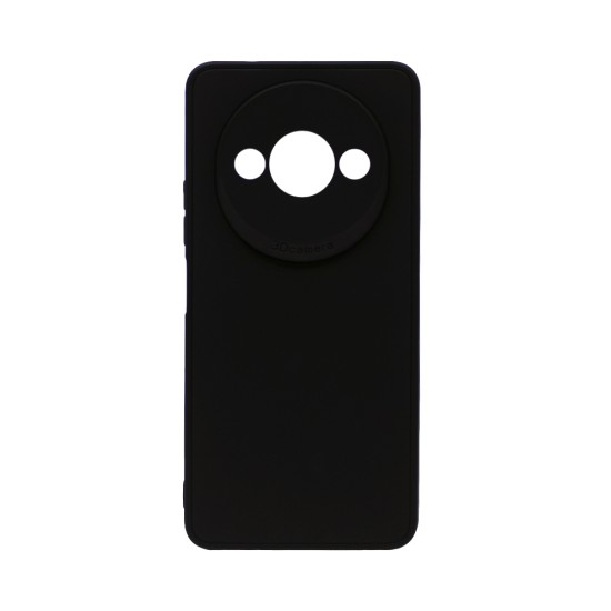 Capa de Silicone Macio com Moldura de Câmera para Xiaomi Redmi A3 Preto