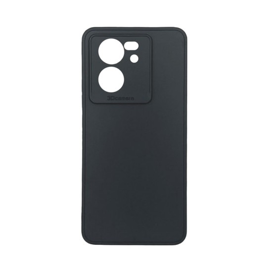 Capa de Silicone Macio com Moldura de Câmera para Xiaomi 13T/13T Pro Preto