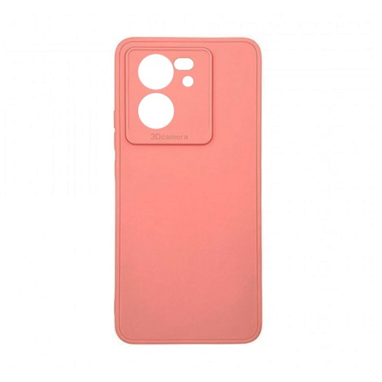 Capa de Silicone Macio com Moldura de Câmera para Xiaomi 13T/13T Pro Rosa