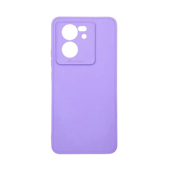 Capa de Silicone Macio com Moldura de Câmera para Xiaomi 13T/13T Pro Roxo