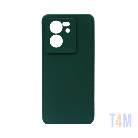 Funda de Silicona Suave con Marco de Cámara para Xiaomi 13T/13T Pro Verde