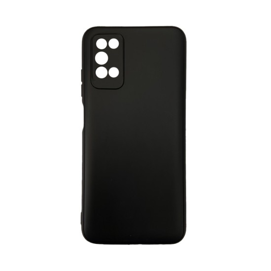 Capa de Silicone com Moldura de Câmera para Samsung Galaxy A03S Preto