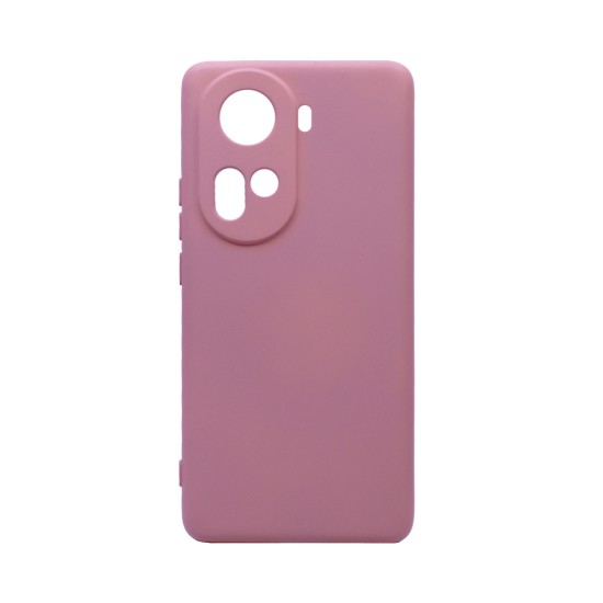 Capa de Silicone com Moldura de Câmera para Oppo Reno11 5G Rosa