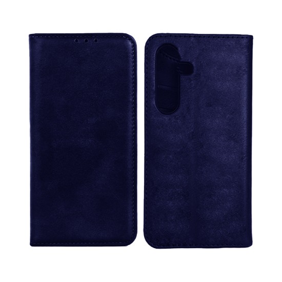 Leather Flip Cover with Internal Pocket for Samsung Galaxy A25 Blue