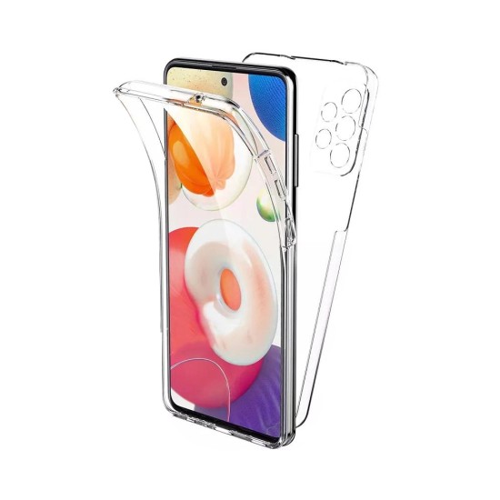 Capa de Silicone com Moldura da Câmera 360º para Samsung Galaxy A72 5G Transparente