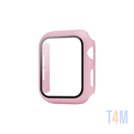 Funda+Vidrio Templado para Apple iwatch Series 44mm Rosa