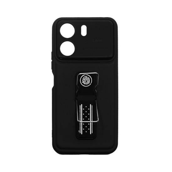 Sillicone Case with Support for Xiaomi Redmi 13C/Poco C65 Black