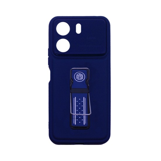 Sillicone Case with Support for Xiaomi Redmi 13C/Poco C65 Blue