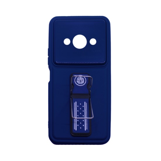 Capa Silicone com suporte para Xiaomi Redmi A3 Azul