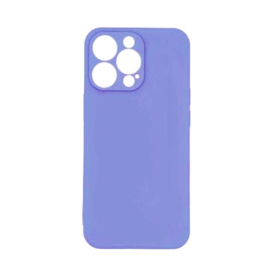 Capa de Silicone com Moldura de Câmera para Apple iPhone 15 Pro Max Roxo