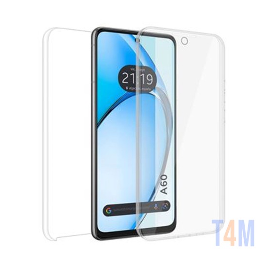 Capa de Silicone 360º para Samsung Galaxy A60 Transparente