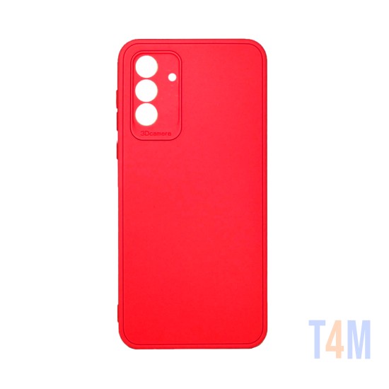 Funda de silicona suave con Marco de Cámara para Samsung Galaxy A55 5G Rojo