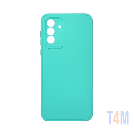 Funda de silicona suave con Marco de Cámara para Samsung Galaxy A55 5G Verde Mar