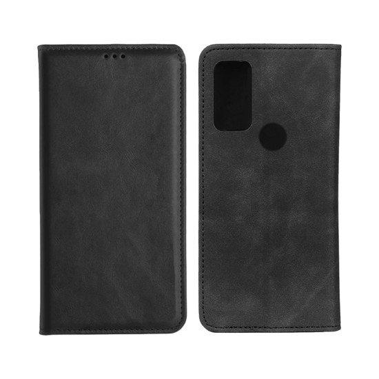 Leather Flip Cover with Internal Pocket for Alcatel 1S 2021 Black