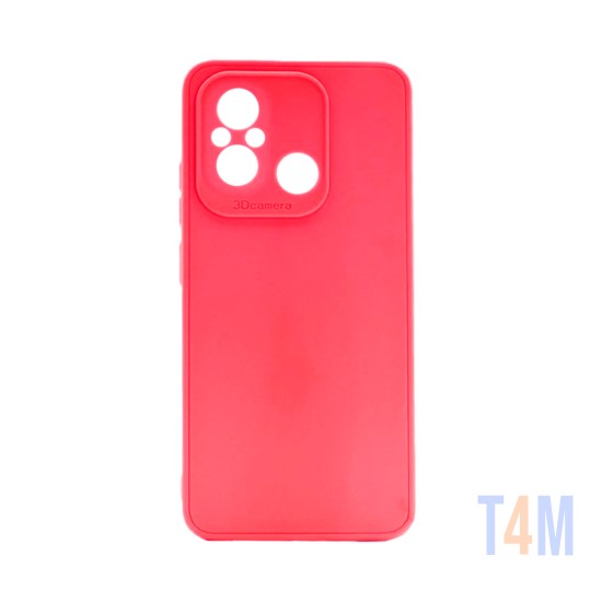 Silicone Case with Camera Shield for Xiaomi Redmi 12c Red