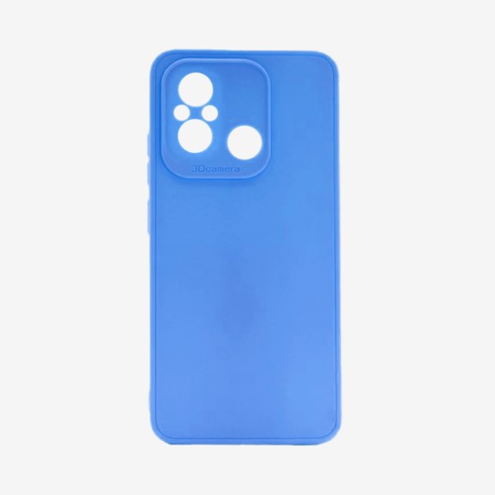 Capa de silicone com moldura de câmera para Xiaomi Redmi 12c Azul