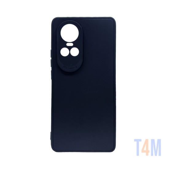 Funda de Silicona con Marco de cámara para Oppo Reno10 5G Negro