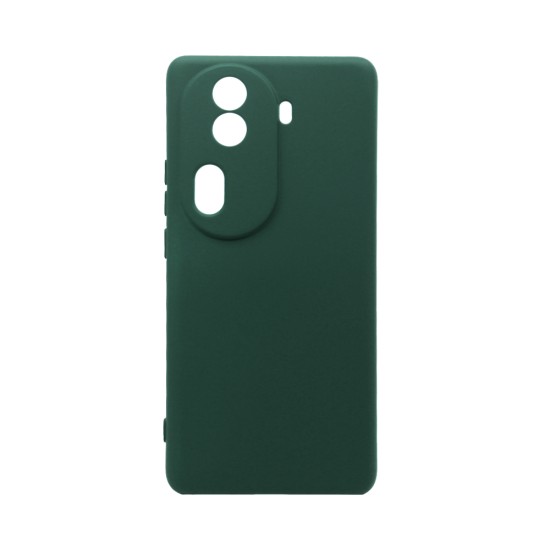 Capa de Silicone com Moldura de Câmera para Oppo Reno11 Pro Verde Escuro