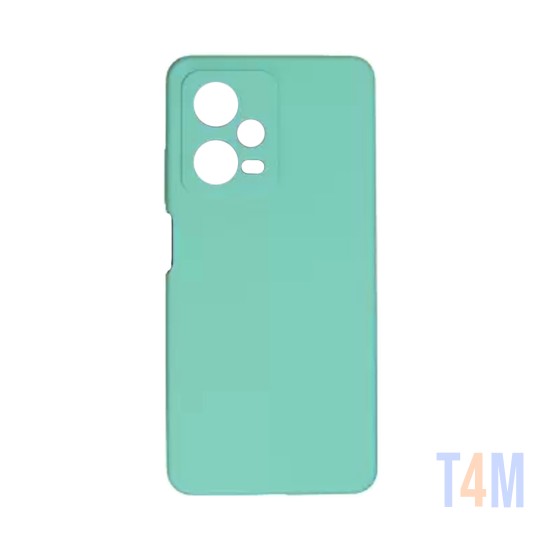 Capa de Silicone com Moldura de Câmera para Xiaomi Redmi Note 12 Pro/Redmi Note 12 Pro Plus Verde Mar