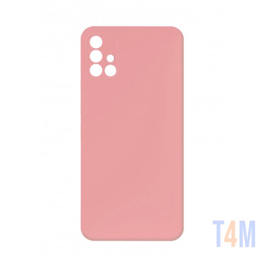 Capa de Silicone com Moldura de Câmera para Samsung Galaxy A51 Rosa