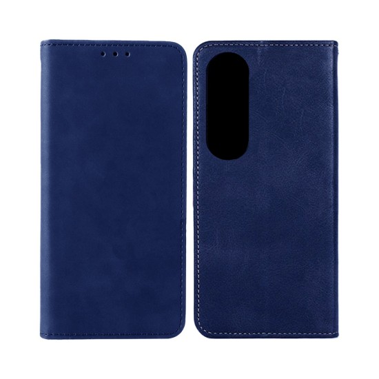 Capa de Couro com Bolso Interno para Oppo A60 Azul