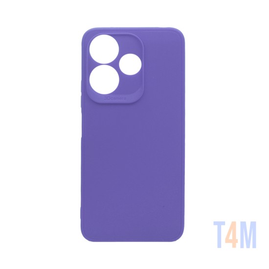 Capa de Silicone Macio com Moldura de Câmera para Xiaomi Redmi 13 4G Roxo