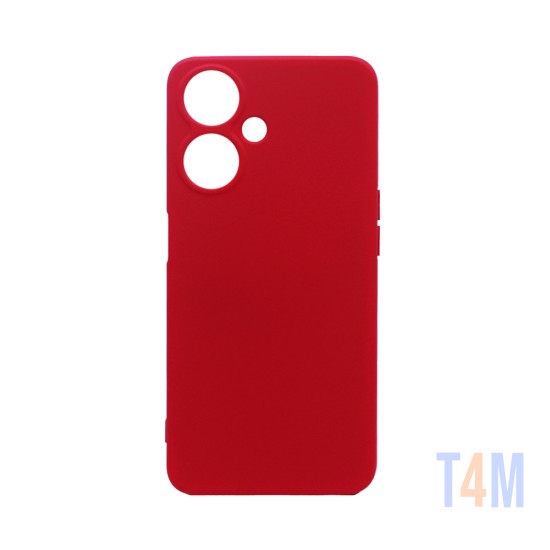 Silicone Case with Camera Shield for Oppo A59 5G Red