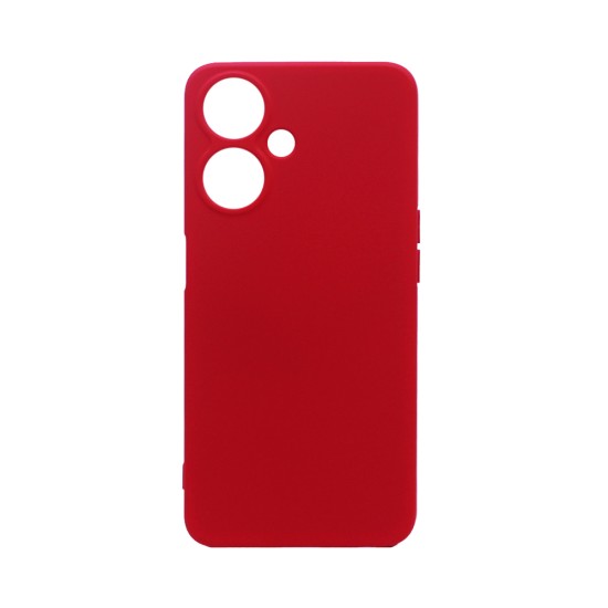 Capa de Silicone com Moldura de Câmera para Oppo A59 5G Vermelho