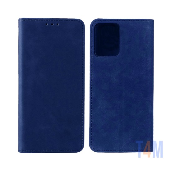 Capa Flip de Couro com Bolso Interno para Xiaomi Redmi Note 12 4g Azul