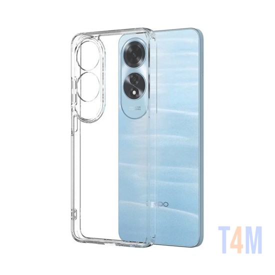 Soft Silicone Case with Camera Shield for Oppo A60 4G Transparent