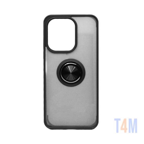 Case with Support Ring for Xiaomi Redmi 13 4G/Redmi Note 13R 5G Smoked Black