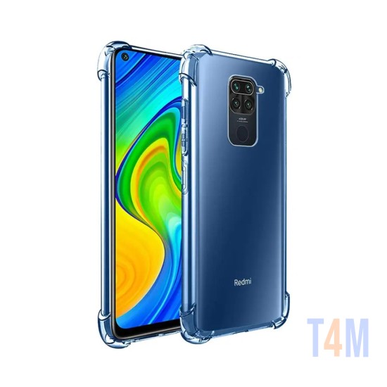 Capa de Silicone Dura para Xiaomi Redmi Note 9 Transparente