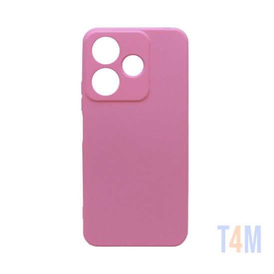 Capa de Silicone com Moldura de Câmera para Xiaomi Redmi 13 4G Rosa