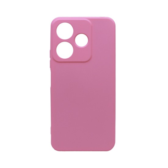 Capa de Silicone com Moldura de Câmera para Xiaomi Redmi 13 4G Rosa