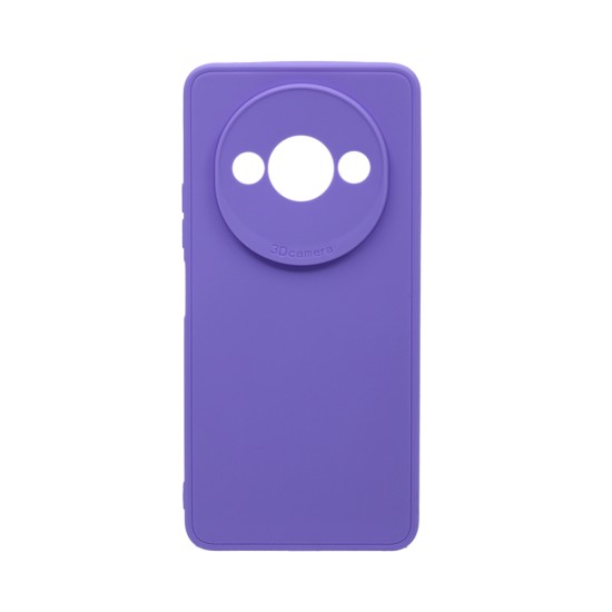 Capa de Silicone Macio com Moldura de Câmera para Xiaomi Redmi A3 Roxo